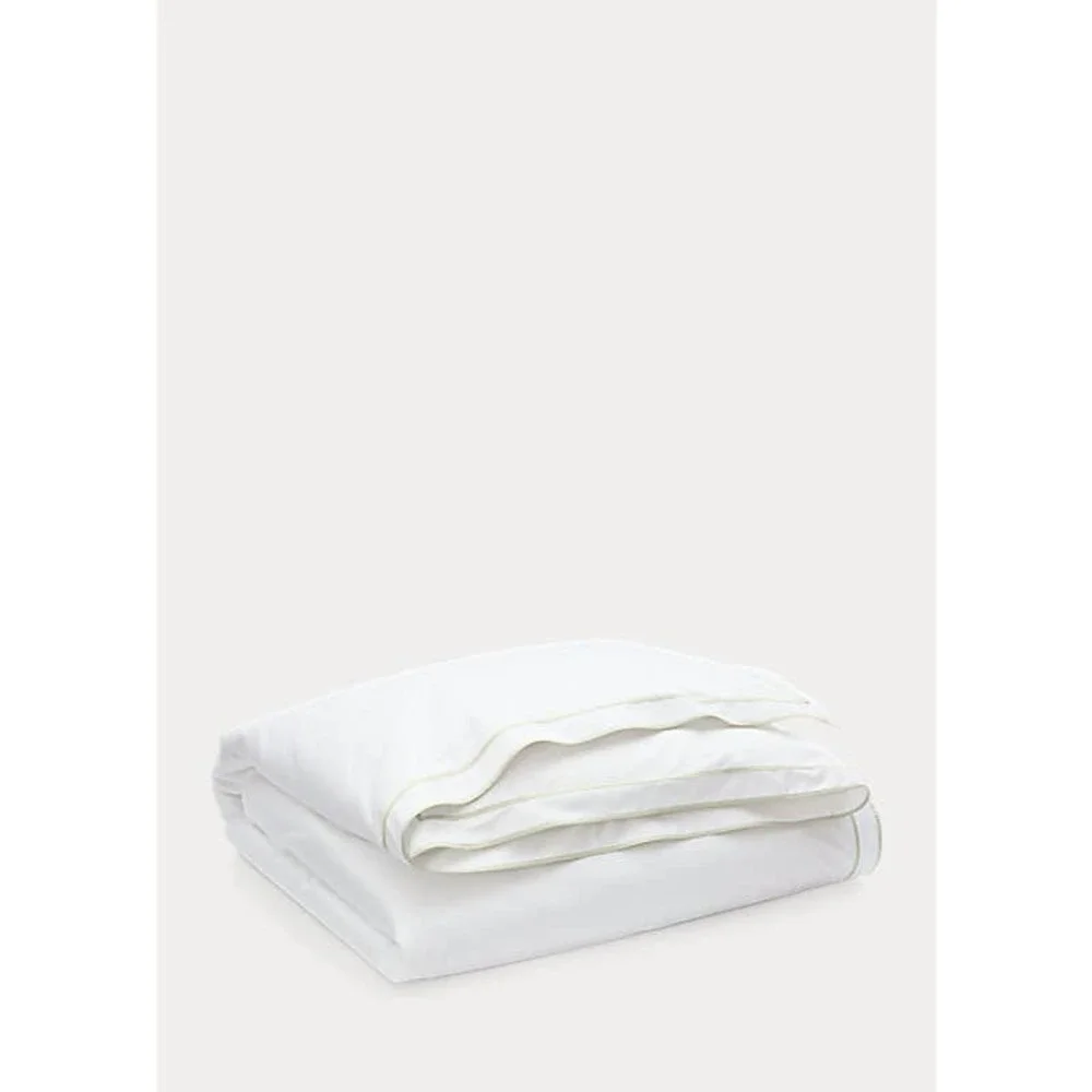 RALPH LAUREN Spencer Border Sateen Full/Queen Duvet 300TC White/Sage $335